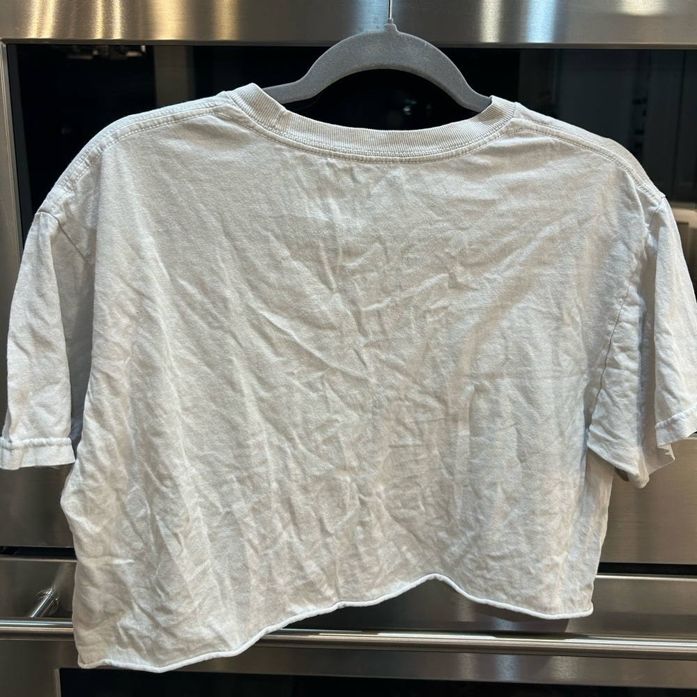 Brandy Melville John galt White Crop Top  one size has wear - Picture 4 of 4